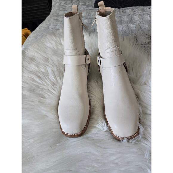 New Silent D Cream Leather Moto Boots - 40 EU (9.5-10 US) - Picture 4 of 6